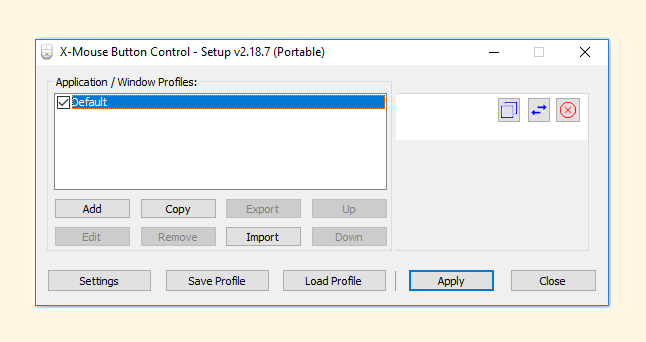 Tampilan Mouse Macro Button Control