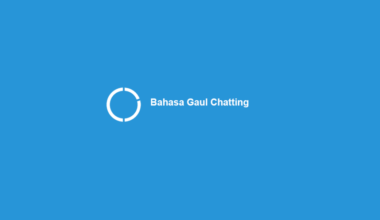 Bahasa Gaul Chatting