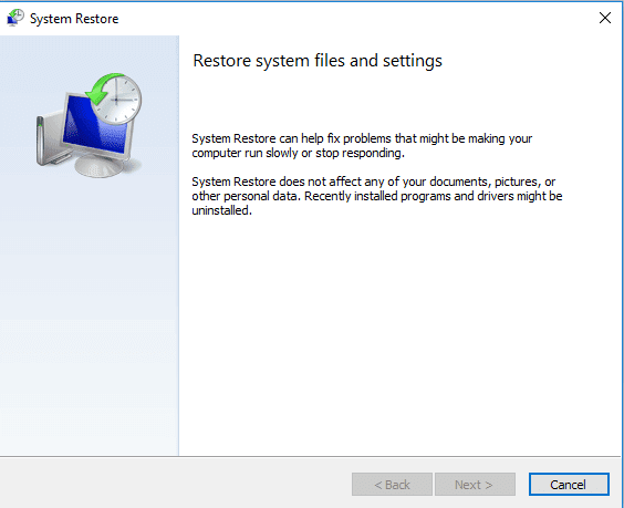 System Restore Windows