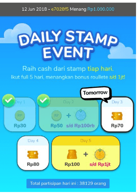 Daily stamp event cashtree