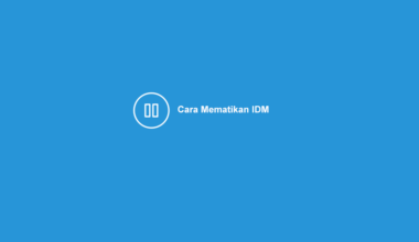 Cara Mematikan IDM Sementara atau Permanen