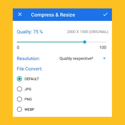 Pengaturan Image Compressor