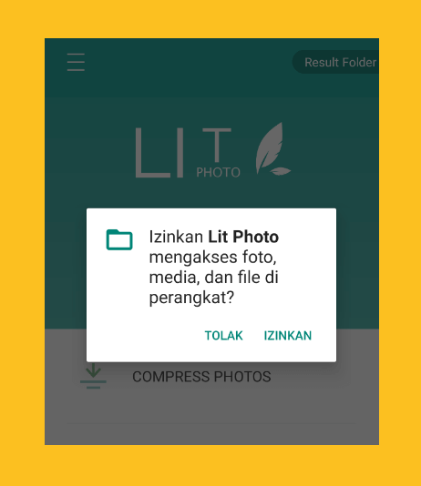 Notifikasi Izin LitPhoto