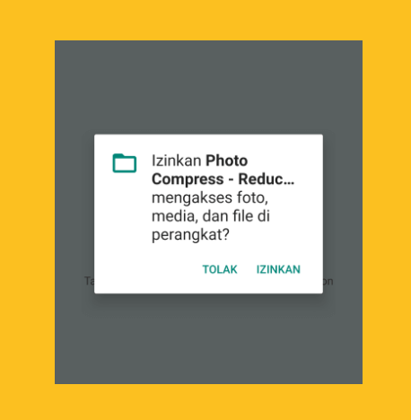Izin PhotoCompress Android