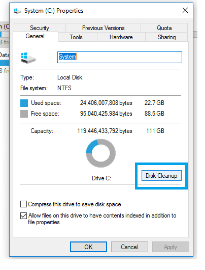 Disk Cleanup Drive