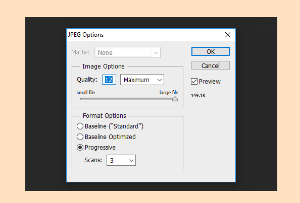 Setting Kualitas File PS Ke Maksimal