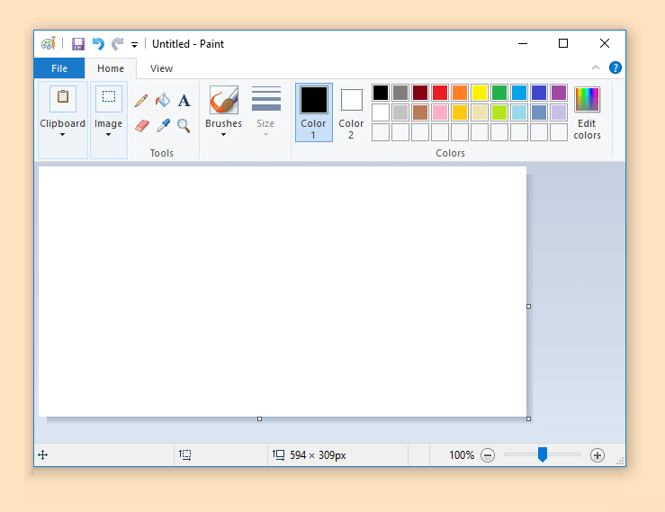 Tampilan Windows Paint Untuk Memperbesar JPG