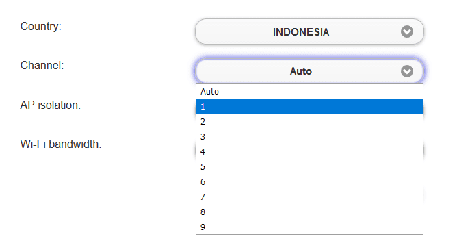 Mengganti channel router