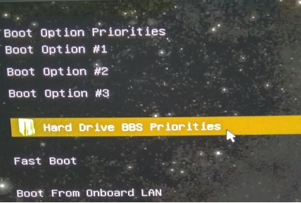 boot priority BIOS