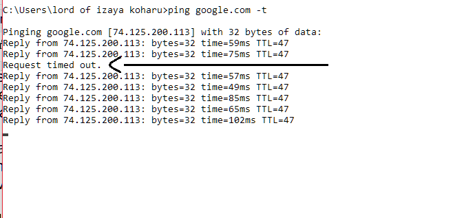 Ping google