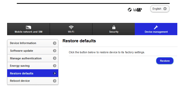 Reset Setting Modem