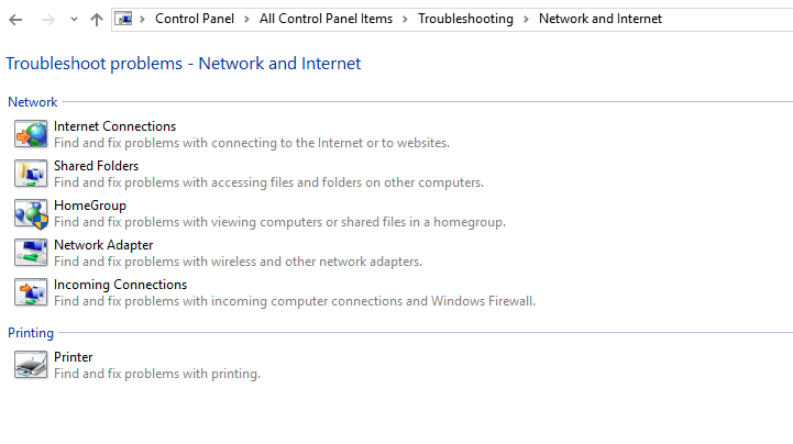 Troubleshoot Internet