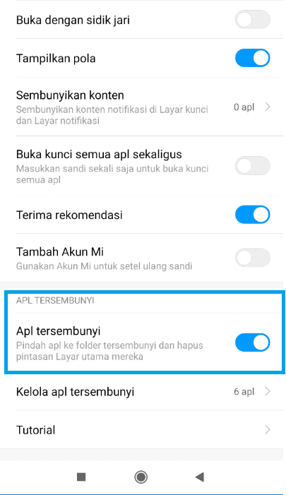 Menyembunyikan File Xiaomi