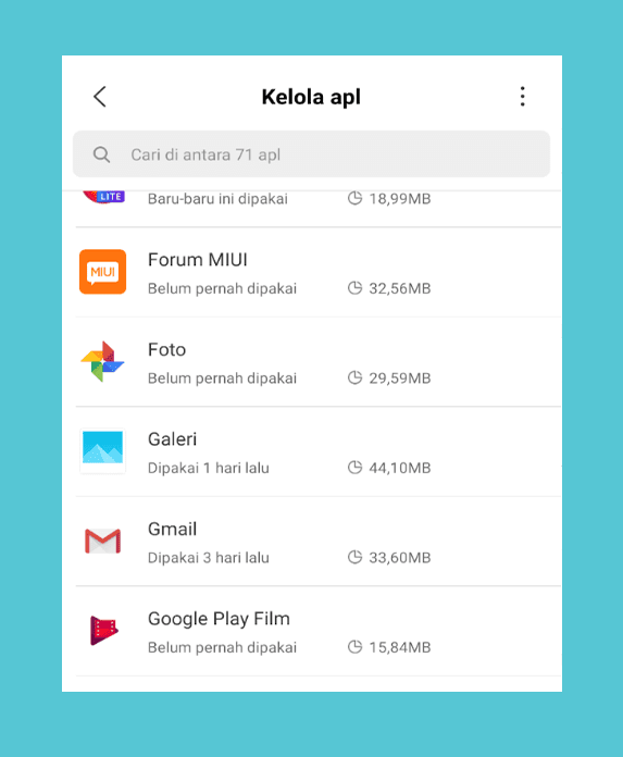 Periksa Aplikasi Android Terinstall