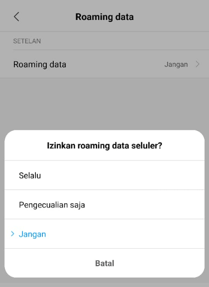 Cara Mengaktifkan Roaming