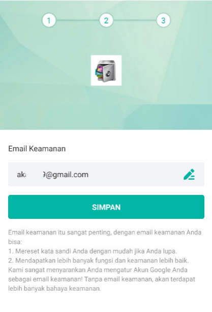 Masukkan Email Baru App Lock