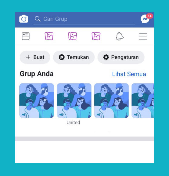 Contoh Menu FB Android Aplikasi