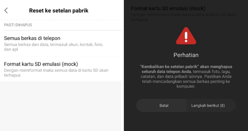 Reset HP Untuk Menghilangkan Mode Aman