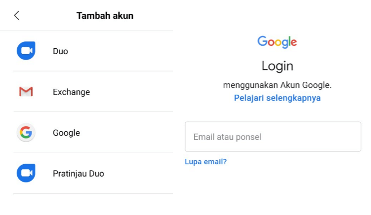 Pengaturan Tambah Akun Playstore Baru