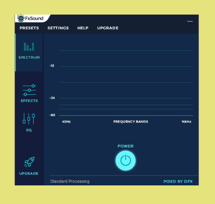 Pengaturan Equalizer Aplikasi FXSound Windows