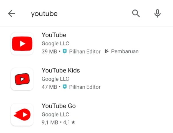 Ketuk Pada App Youtube