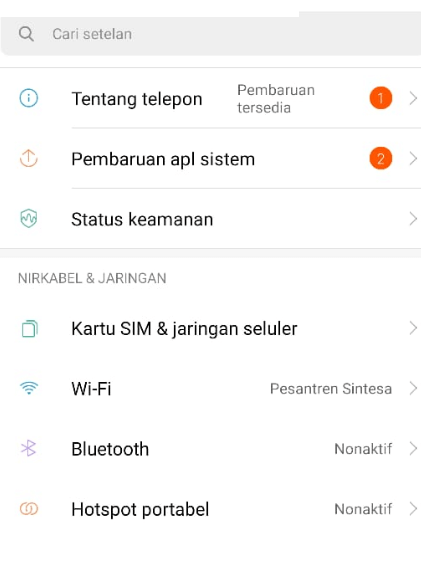 Mengatasi Menu Updater Xiaomi Hilang