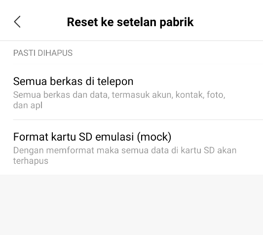 Reset Pabrik Untuk Memperbaiki Tombol Home Bermasalah