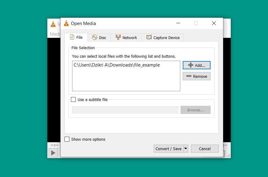 Convert aplikasi di VLC