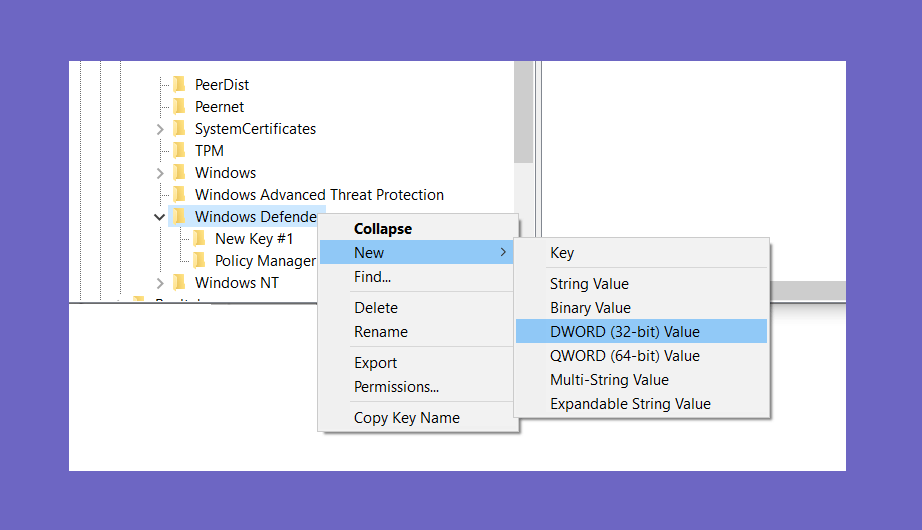 Cara Mematikan Windows Defender Pengaturan Mematikan DWORD Windows Defender - Cara Mematikan Windows Defender
