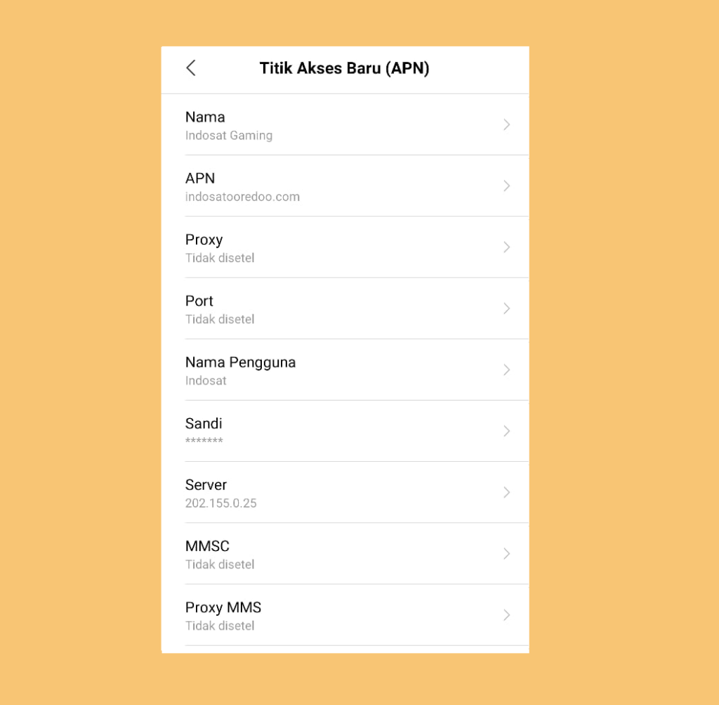 APN Indosat Untuk Game
