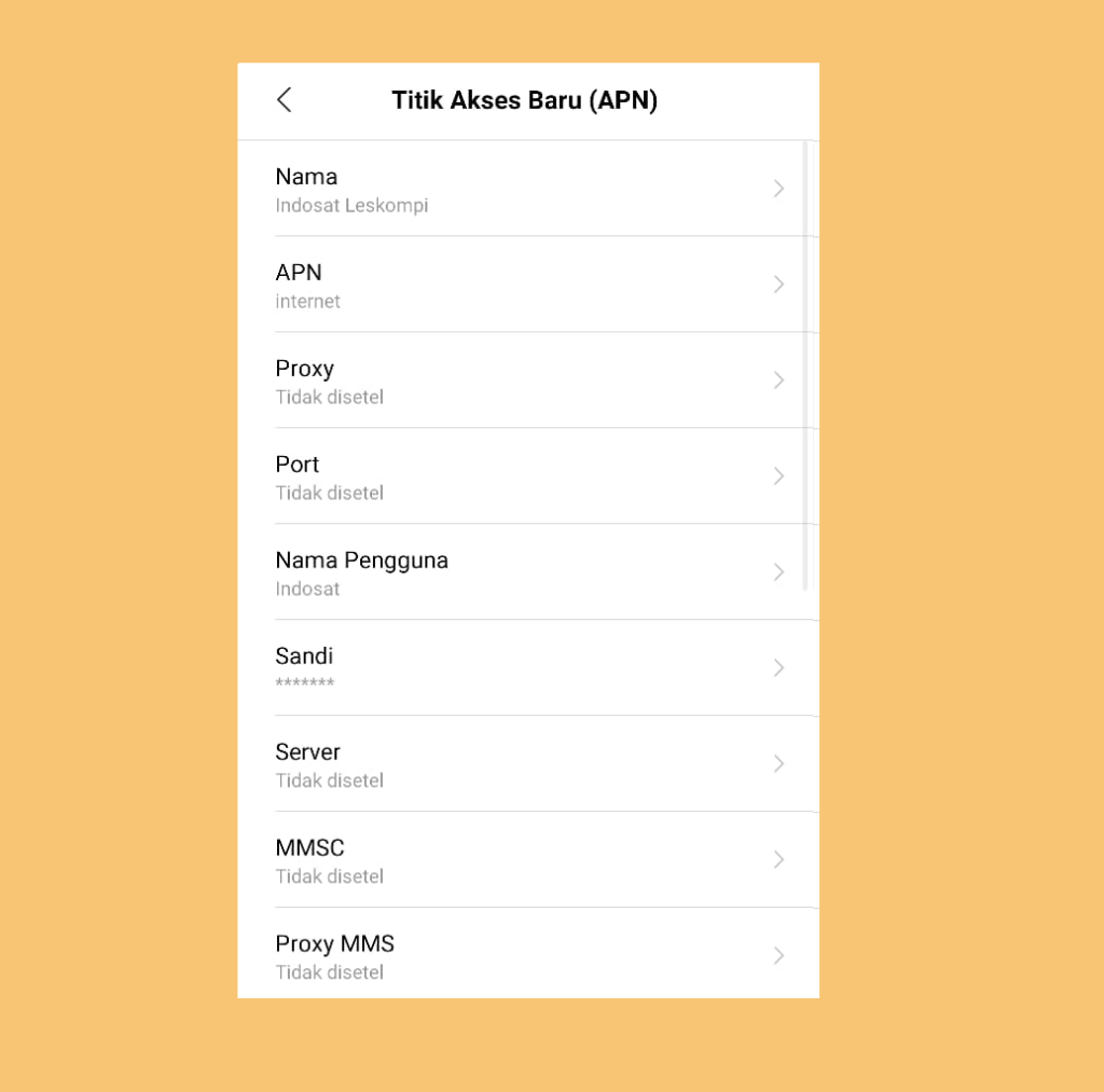 Setting APN Indosat Stabil