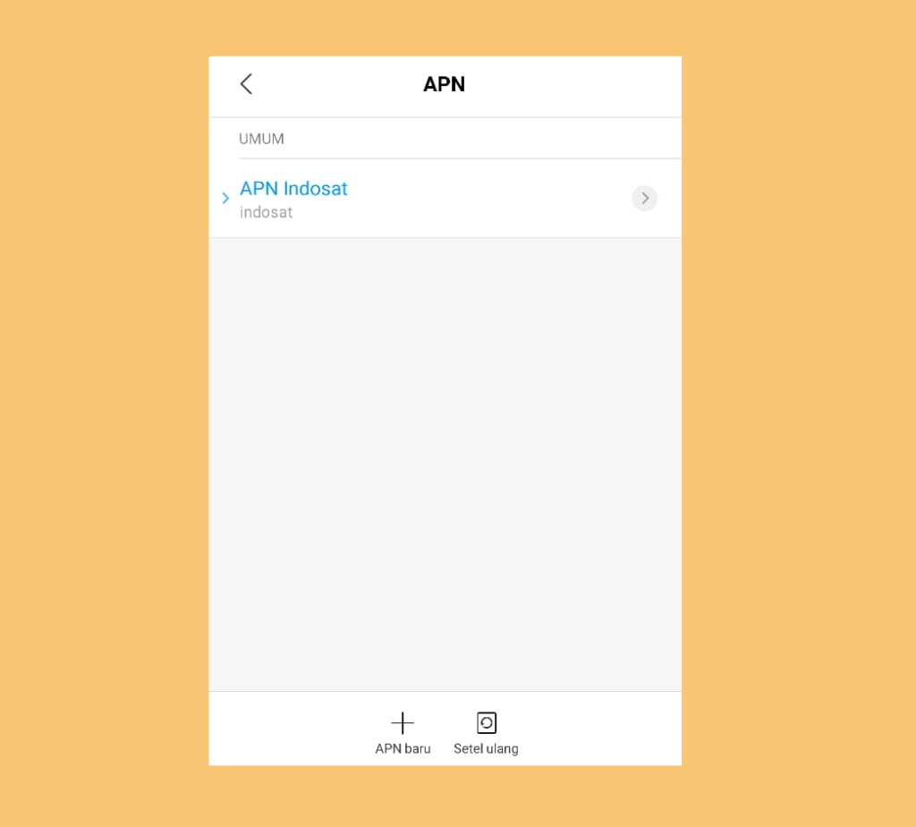 Cara Setting APN Indosat di HP Android