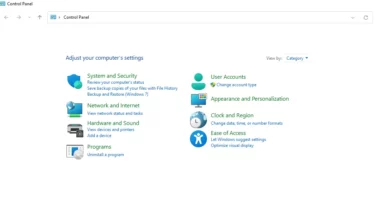 Cara Buka Control Panel di Windows