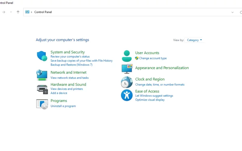 Cara Buka Control Panel di Windows