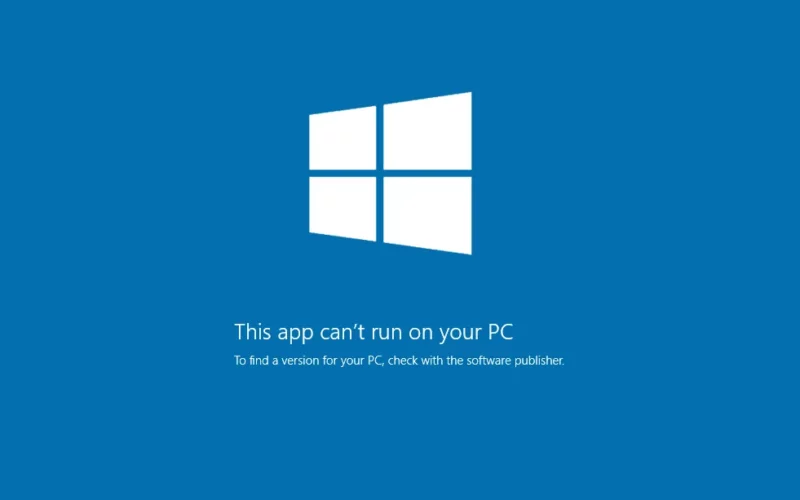 Solusi Mengatasi App Can't Run on Your PC