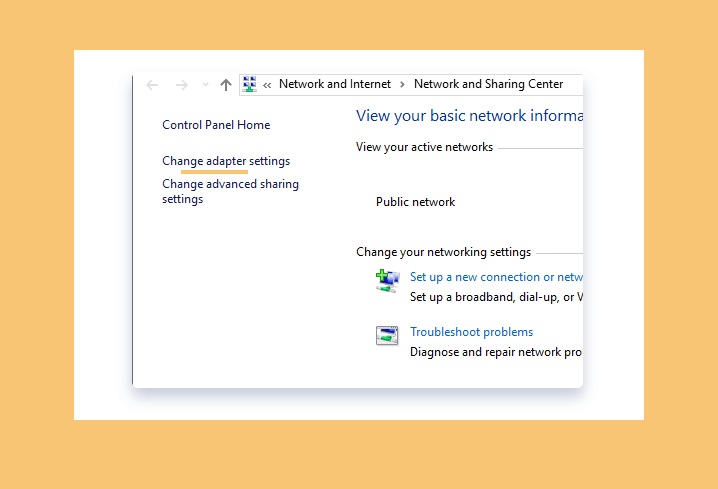 Change Adapter Settings Windows