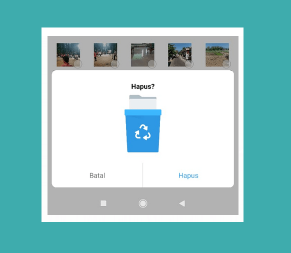 Hapus data foto Xiaomi