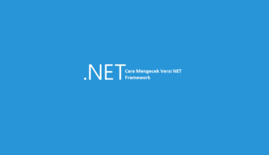Cara Cek Versi NET Framework