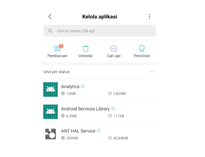 Contoh Hapus Aplikasi Tidak Diperlukan di HP
