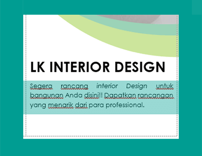 Mengatur subjudul brosur