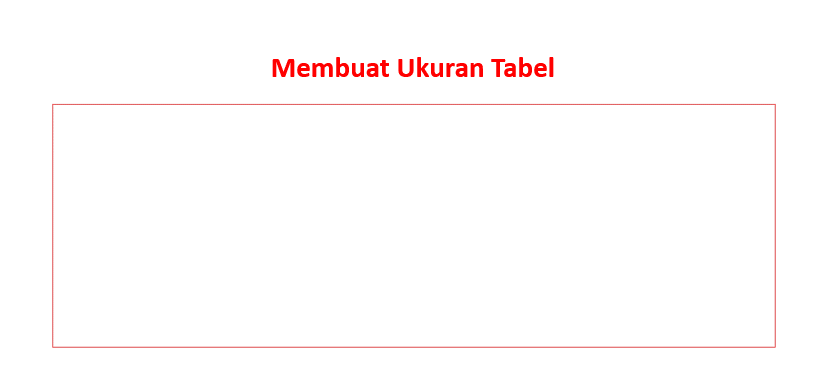 Membuat ukuran dasar tabel