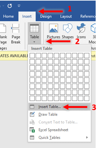 Insert Table Baru