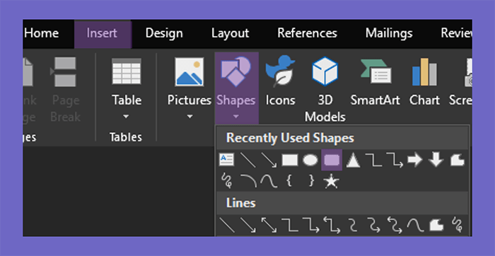 Menu Rounded Corner di Word