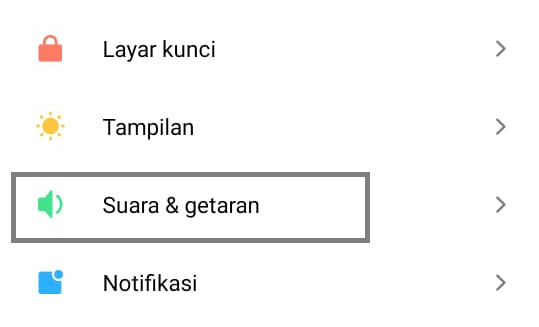 Setelan Suara di Android