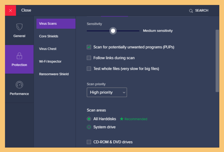 cara boot scan avast