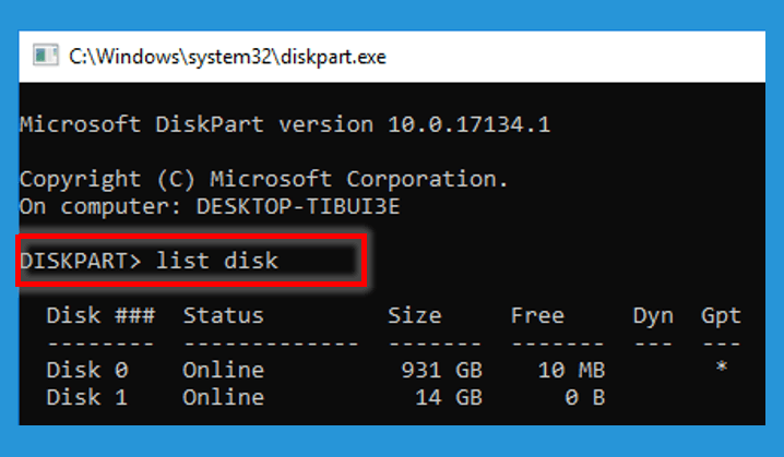 List Disk Flashdisk di Windows