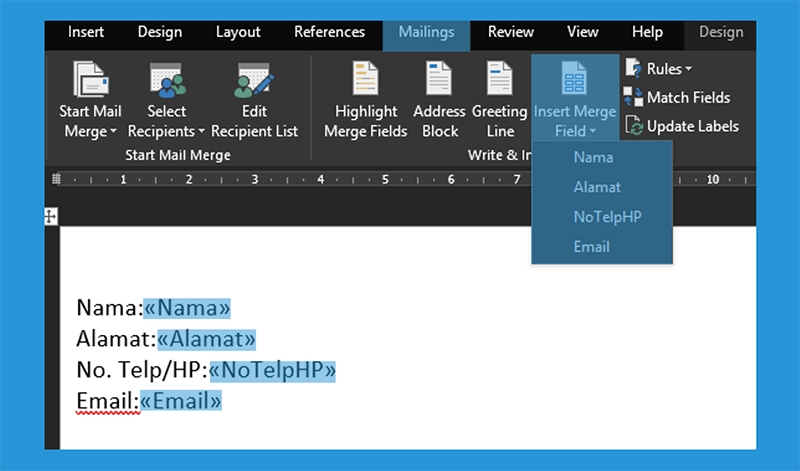 Pengaturan format data