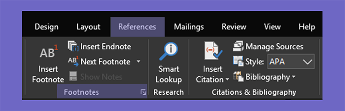 Membuat endnote di Word