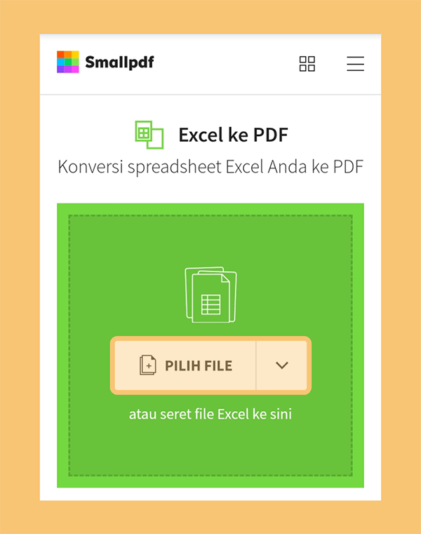 Browse Excel SmallPDF