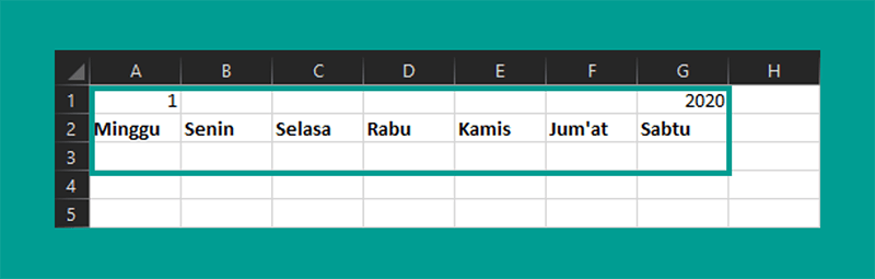 Buat Tabel Kalender Baru
